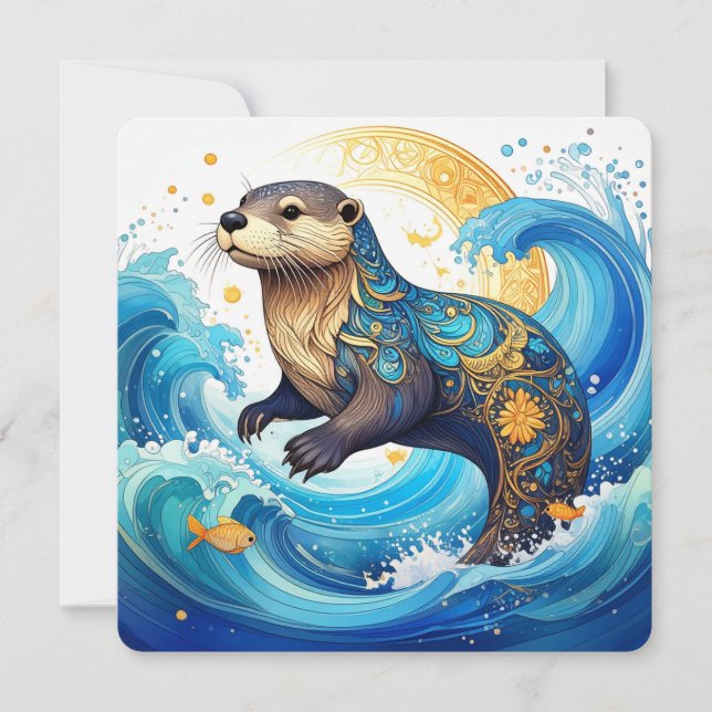 Otter King of Eilean Donan: Scottish Dratsie Karte (Vorderseite)