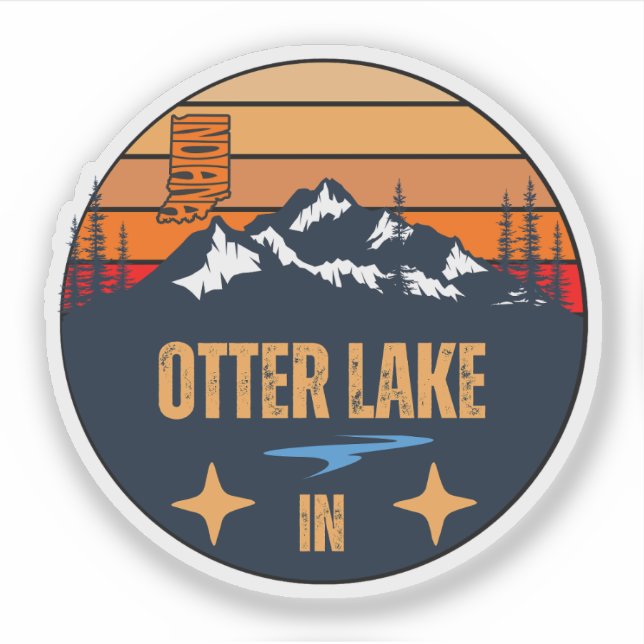 Otter Lake, Indiana Aufkleber (Vorderseite)