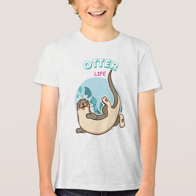 Otter-Leben Tri-Blend Shirt (Vorderseite)