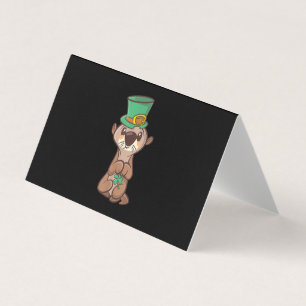 Otter Leprechaun St Patrick Day Kinder und Erwachs Visitenkarten