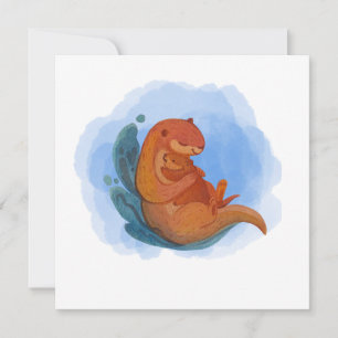 Otter Liebe Blank Card Feiertagskarte