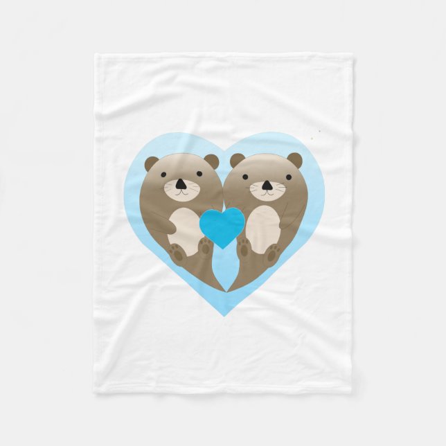 Otter-Liebe Fleecedecke (Vorderseite)