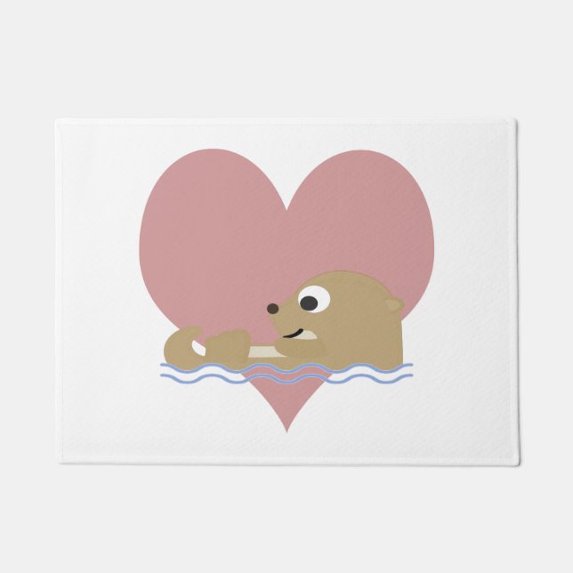 Otter-Liebe Fußmatte (Vorderseite)