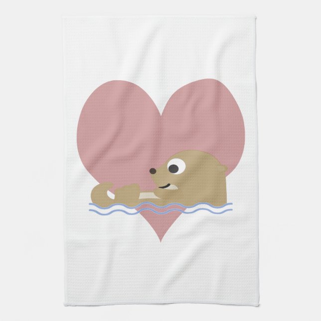 Otter-Liebe Handtuch (Vertikal)