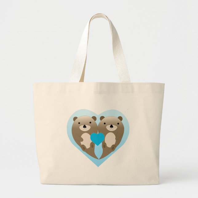 Otter-Liebe Jumbo Stoffbeutel (Vorne)