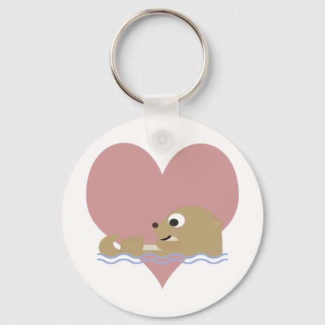 Otter-Liebe Schlüsselanhänger (Vorderseite)
