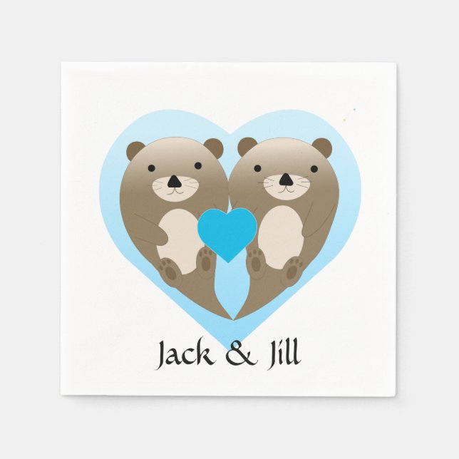 Otter-Liebe Serviette (Vorderseite)