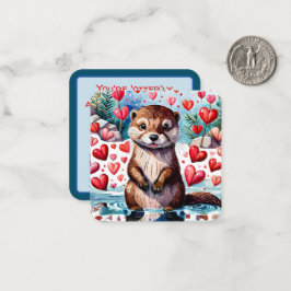 'otter'-ly Niedlich Kids-Klasse Valentine Note Car Mitteilungskarte