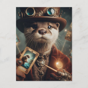 Otter Magician Postkarte