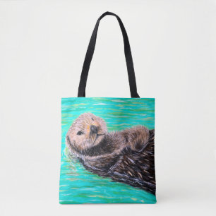 Otter-Malerei am Flussbett