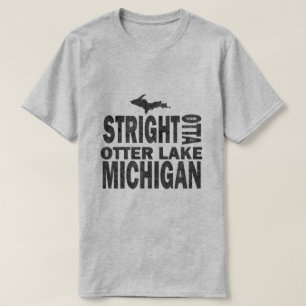Otter-Michigansee-lustiges graues grundlegendes T-Shirt