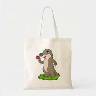 Otter mit Blume Tragetasche