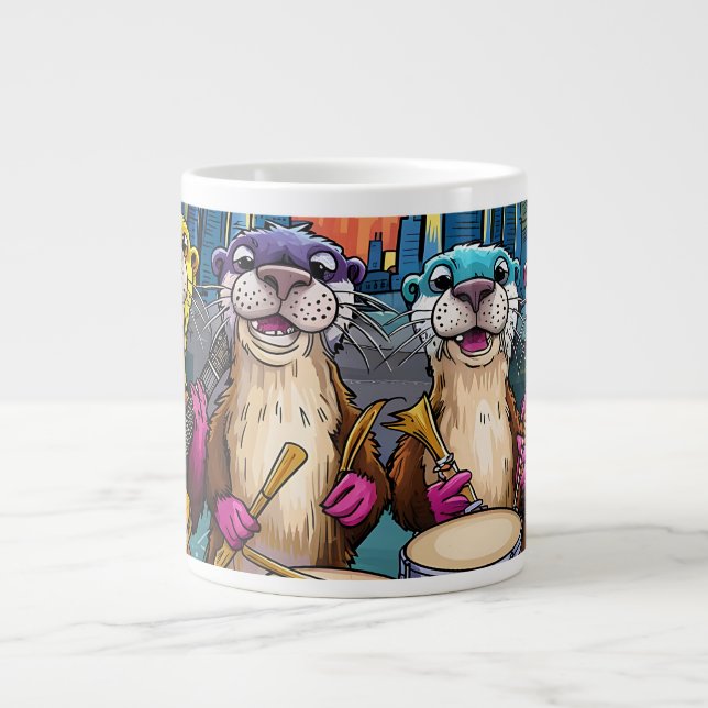 Otter Musicians Jumbo-Tasse (Vorderseite)