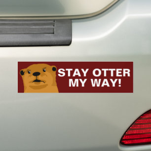 Otter My Way II bleibe Autoaufkleber