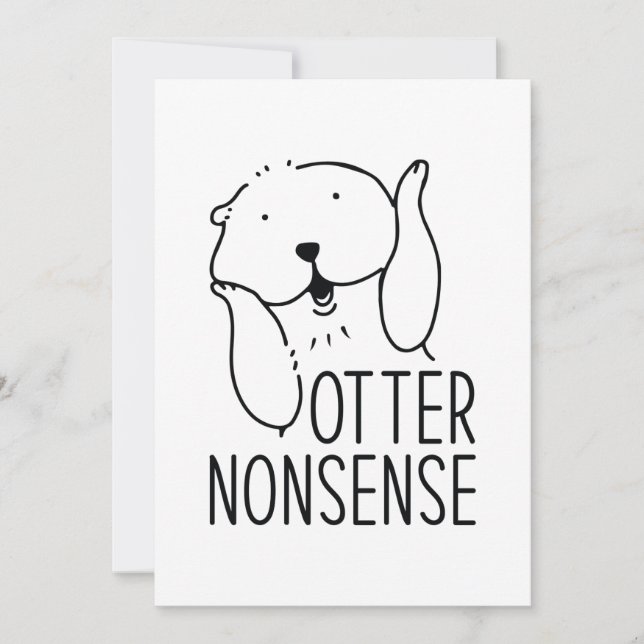 Otter Nonsense Dankeskarte (Vorderseite)