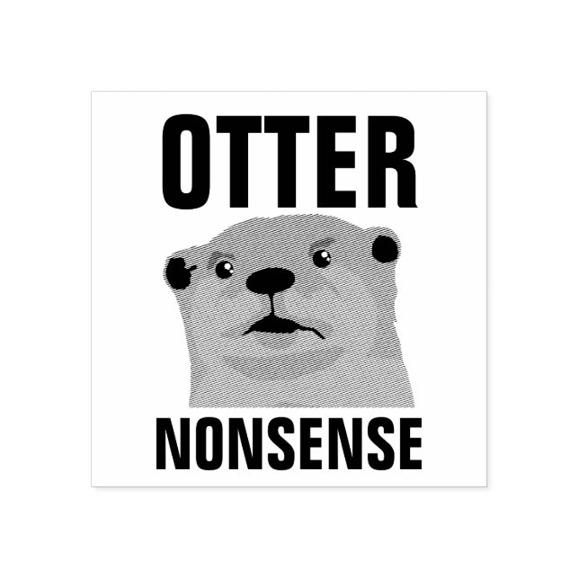 Otter Nonsense Gummistempel (Prägung)