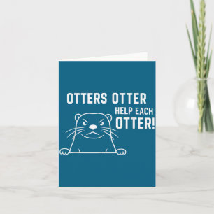 Otter Otter Helfen Sich Gegenseitig Lustiger Otter Karte