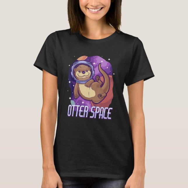 Otter Otter Space Otter T-Shirt (Vorderseite)