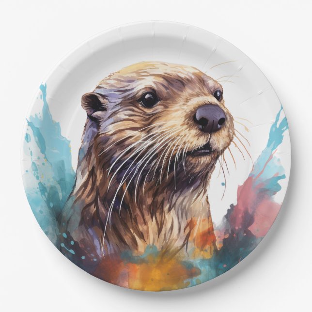 Otter Pappteller (Vorderseite)