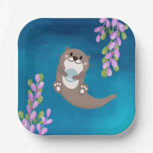 Otter-Party-Papierplatte Pappteller