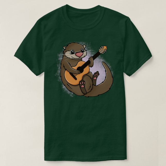Otter Playing Gitarre T-Shirt (Design vorne)