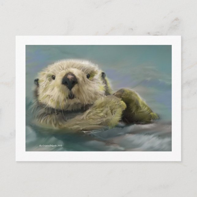 Otter Postcard Postkarte (Vorderseite)
