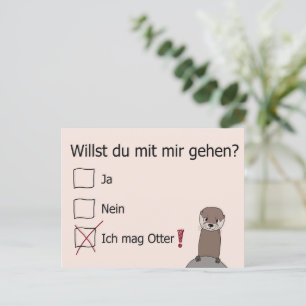 Otter   Postkarte   Ich mag Otter   Liebe