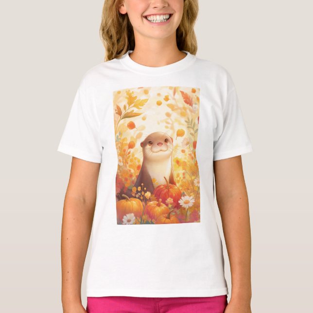 Otter Pumpkin Patch T-Shirt (Vorderseite)