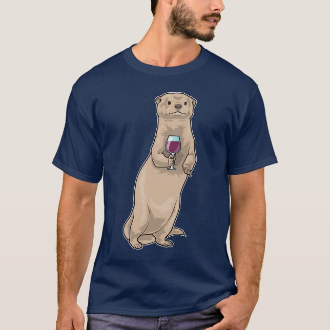 Otter Red wine T-Shirt (Vorderseite)