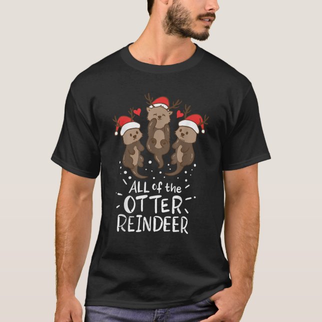 Otter Rentier Hirsch Weihnachtsgeschenk Geschenk G T-Shirt (Vorderseite)