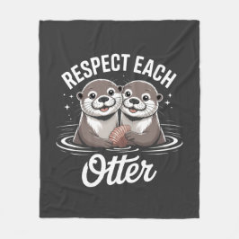 Otter respektieren sich gegenseitig lustig fleecedecke