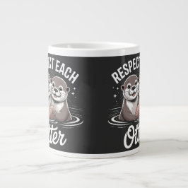 Otter respektieren sich gegenseitig lustig Jumbo-Tasse