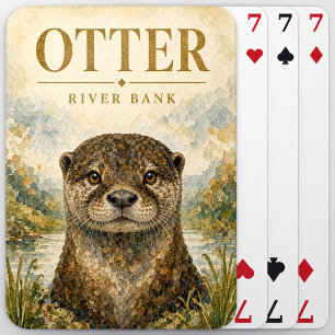 Otter River Bank Wildlife Spielkarten