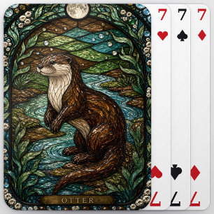 Otter River Bend Illumina Buntglas Spielkarten