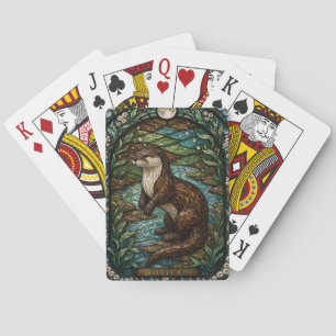 Otter River Bend Illumina Buntglas Spielkarten