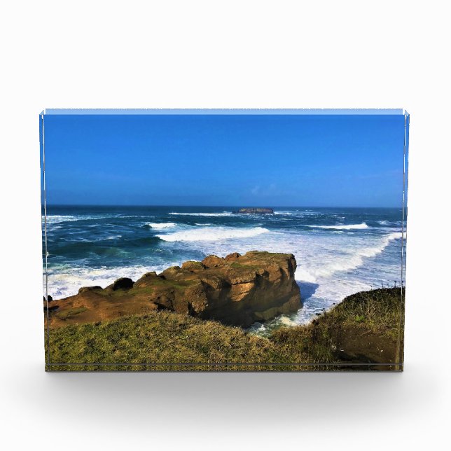 Otter Rock at Devil's Punchbowl Staat Park, Oregon Fotoblock (Vorderseite)