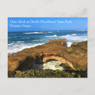 Otter Rock at Devil's Punchbowl Staat Park, Oregon Postkarte