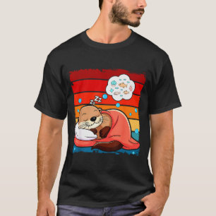 Otter-Schlafanzug-Tier-Pyjamas-Nickerchen-Schlafan T-Shirt
