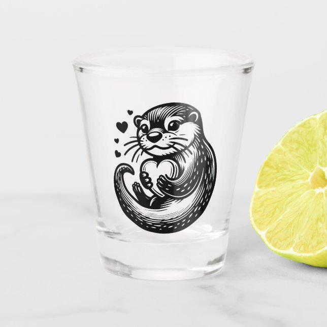 Otter Schnapsglas (Vorderseite)