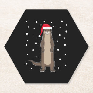 Otter Sea Otter Weihnachtstiere Geschenk Idee Untersetzer