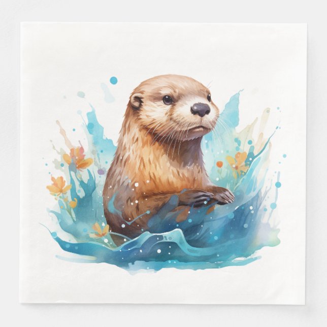 Otter Serviette (Vorderseite)