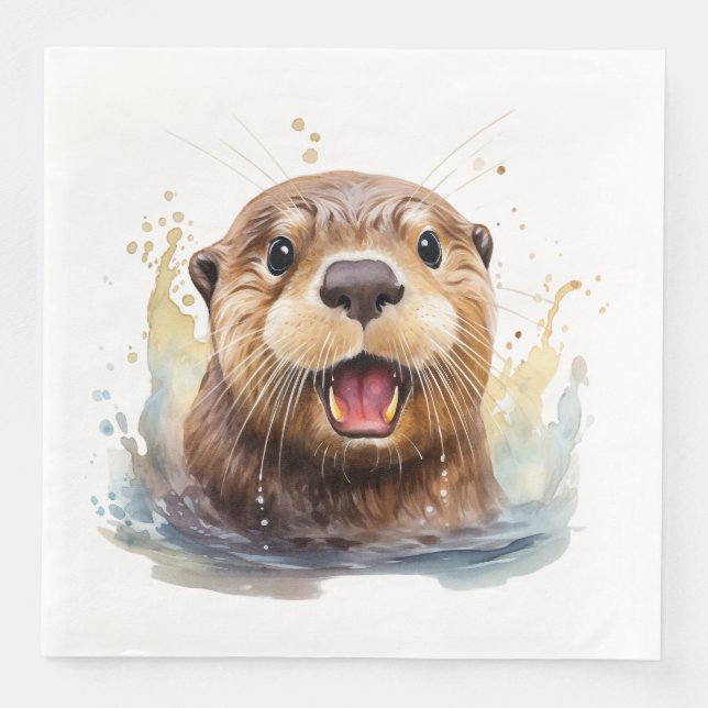 Otter Serviette (Vorderseite)