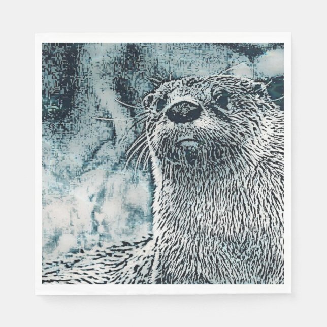 Otter Serviette (Vorderseite)