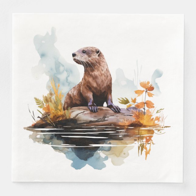 Otter Serviette (Vorderseite)