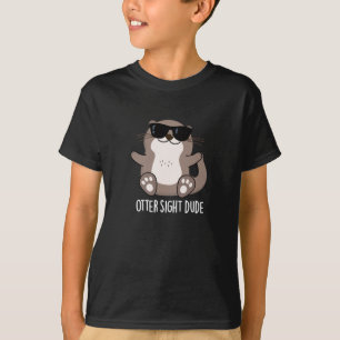 Otter-Sicht-Typ lustiger Tier-Wortwitz dunkler Hin T-Shirt