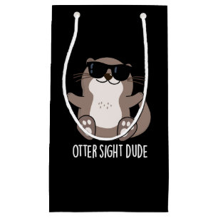 Otter-Sichtung Typ Lustiger Tierwitz Dunkler Hinte Kleine Geschenktüte
