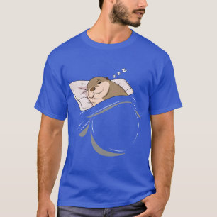 Otter Sleeping Animal Nickerchen Napping Slumal T-Shirt