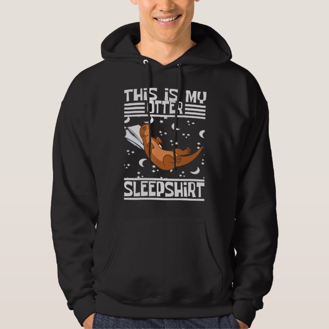 Otter Sleeping Otter Sea Otter Funny Otter Sleep Hoodie (Vorderseite)