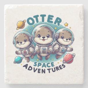 Otter Space Abenteuer Steinuntersetzer