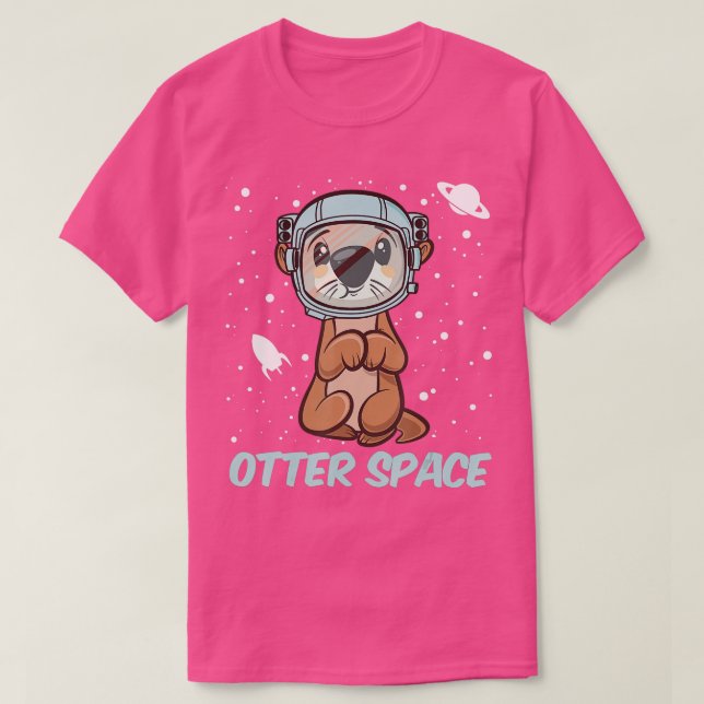 Otter Space Funny Otter Puff T-Shirt (Design vorne)